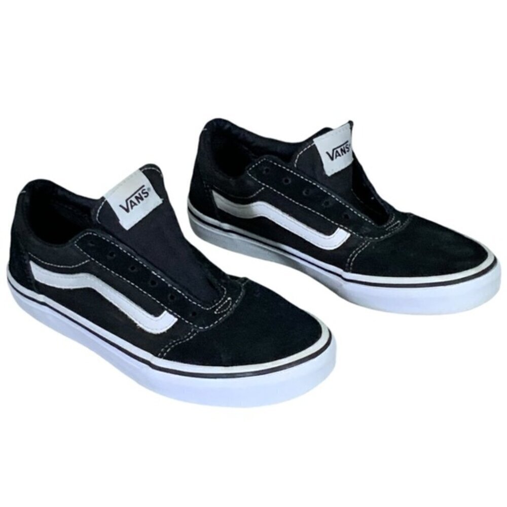 VANS Old Skool Suede Low Skate Sneakers Lace Up Off The Wall Black/White Sz 5